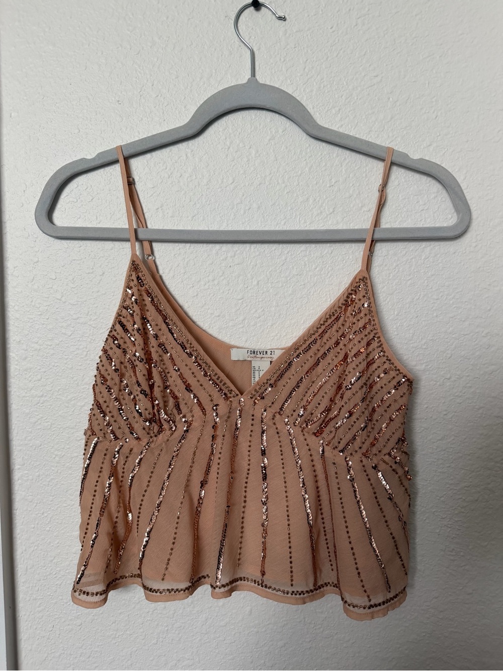 Forever 21 Blush Sequin Top
